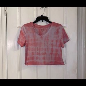Pink Tie Dye Crop Top